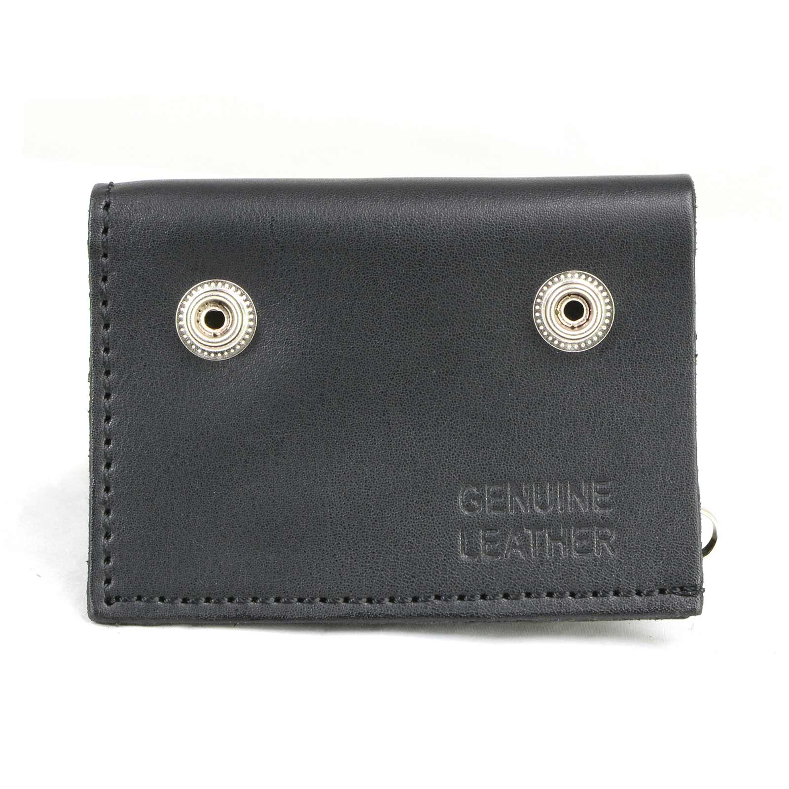 モルダバイト Milwaukee Leather MLW7841 Men's 4” Black Leather Biker Wallet