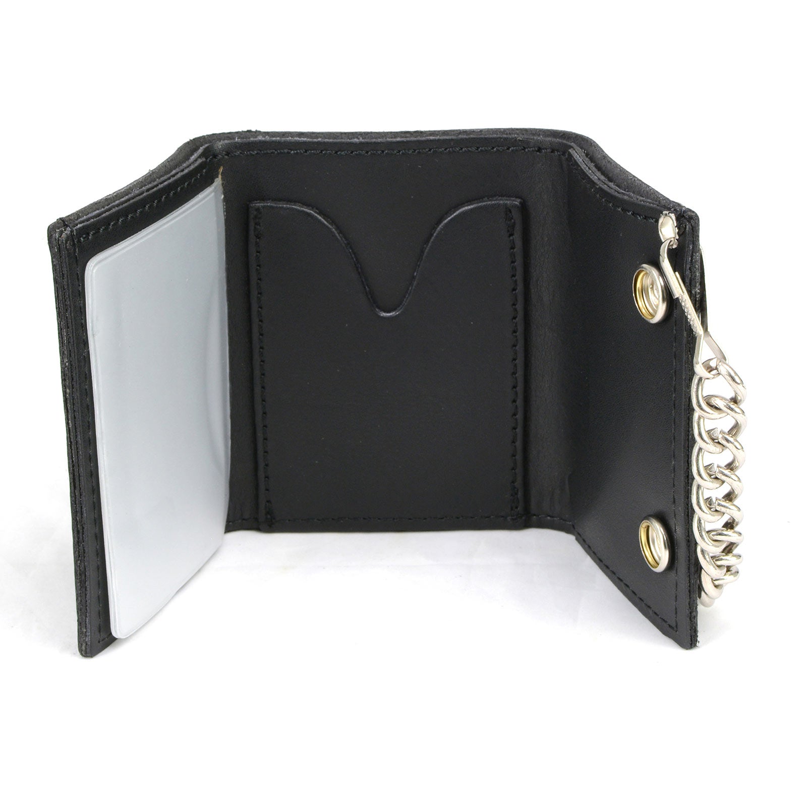 Milwaukee Leather MLW7841 Men's 4” Black Leather Biker Wallet
