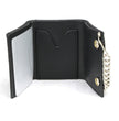 Milwaukee Leather MLW7841 Men's 4” Black Leather Biker Wallet - Tri-Fold Anti-Theft Stainless Steel Chain w/ 