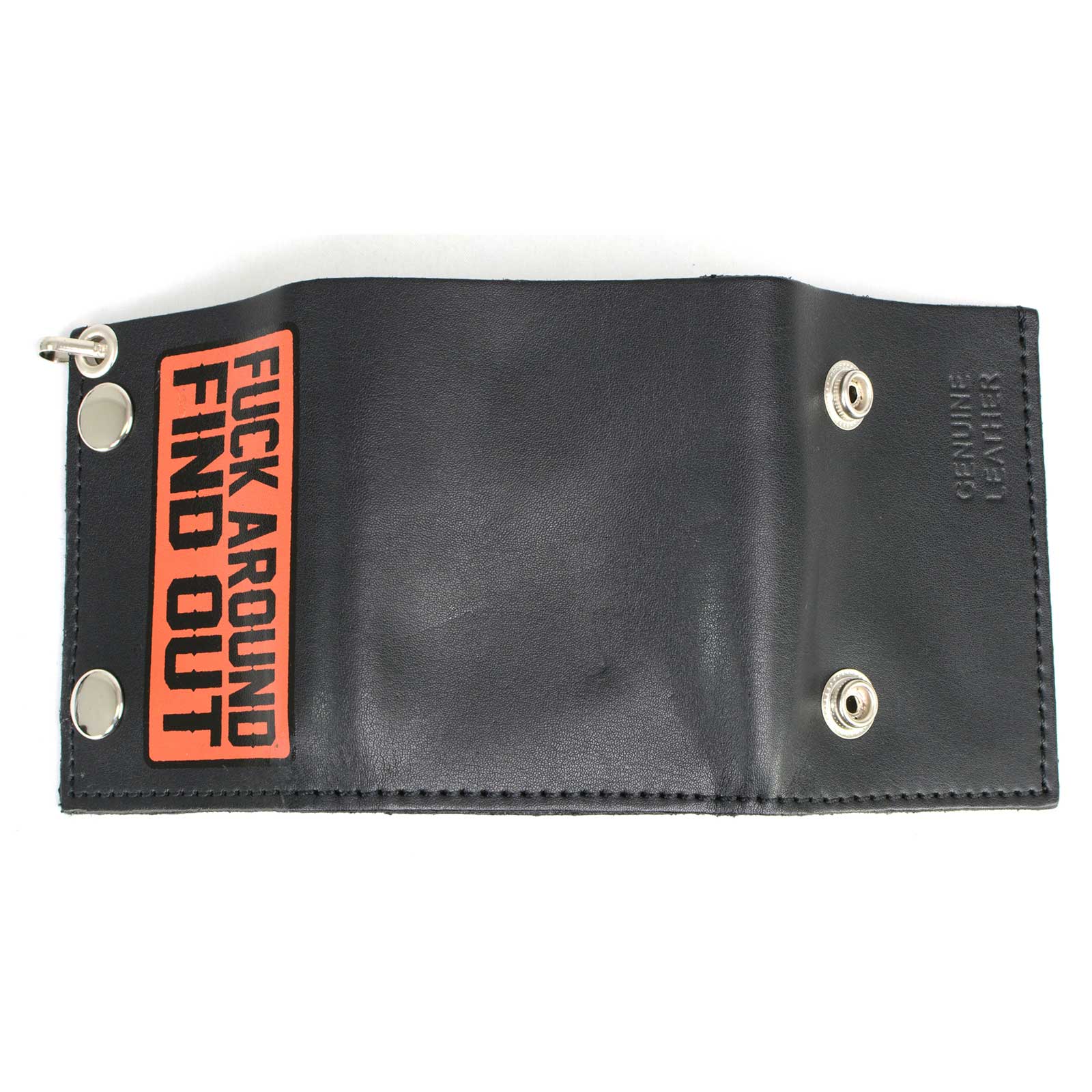 Milwaukee Leather MLW7841 Men's 4” Black Leather Biker Wallet
