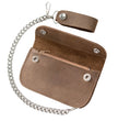 Milwaukee Leather Men's Crazy Horse Brown Flap Chain Wallet, MLW7845