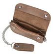 Milwaukee Leather Men's Crazy Horse Brown Flap Chain Wallet, MLW7845