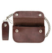 Milwaukee Leather Antique Brown Leather Biker Flap Chain Wallet, MLW7846