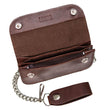 Milwaukee Leather Antique Brown Leather Biker Flap Chain Wallet, MLW7846