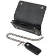 Milwaukee Leather Men's Black Snake-Stamped Flap Chain Wallet, MLW7848