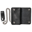 Milwaukee Leather Men's Black Snake-Stamped Flap Chain Wallet, MLW7848