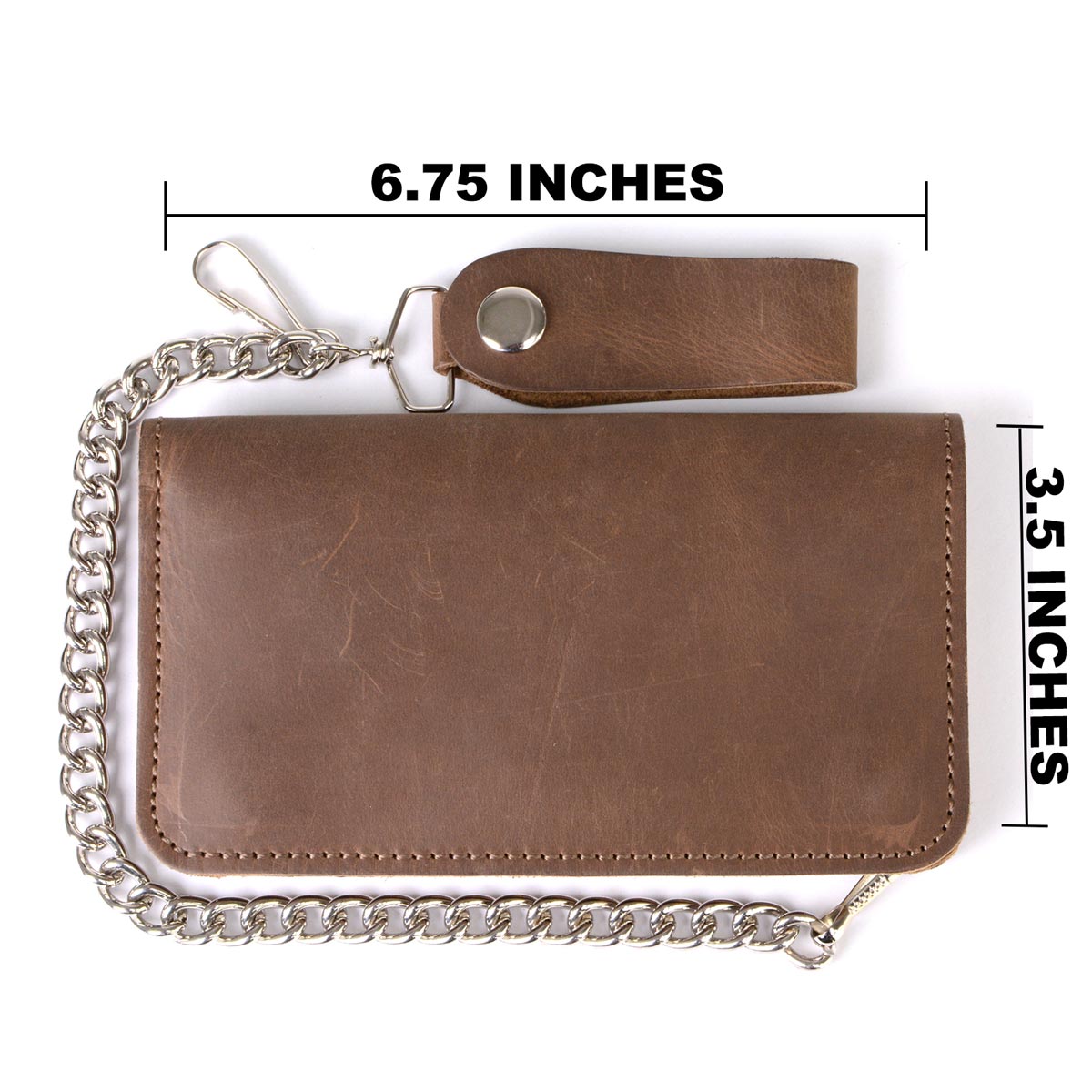 Milwaukee Leather MLW7887 Men's 6.75” Distress Brown Leather Bi
