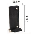 Milwaukee Leather MLW7889 Men's 7.5” Black Premium Leather Soft Biker Wallet - Bi-Fold Anti-Theft Stainless Steel Chain