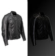 Milwaukee Motorcycle Clothing Co. Men's Top-Spot Scooter Style Black Leather Jacket w/  Reflective Piping MMC10007