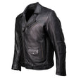 Milwaukee Motorcycle Clothing Co. Men's Unforgiven MC Style Black Leather Jacket w/ Lapel Collar MMC10008