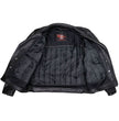 Milwaukee Motorcycle Clothing Co. Men's Unforgiven MC Style Black Leather Jacket w/ Lapel Collar MMC10008