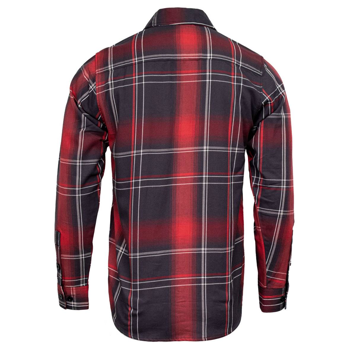 MMCC Scorpion Men's Red Black White Plaid Flannel Shirt - 100