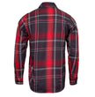 MMCC Scorpion Men's Red Black White Plaid Flannel Shirt - 100% Cotton Long Sleeve Button-Up - MMC11601