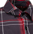 MMCC Men's Scorpion Red Black White Plaid Long Sleeve Flannel Shirt - Button-Up - MMC11601