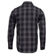 MMCC Men's Smoke Screen Grey Black Plaid Flannel Shirt - 100% Cotton with Microfiber Wipe Panel - MMC11607
