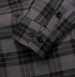 MMCC Men's Smoke Screen Grey Black Plaid Flannel Shirt - 100% Cotton with Microfiber Wipe Panel - MMC11607