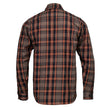 MMCC Men's Brimstone Plaid Black Orange Tan Flannel Shirt - 100% Cotton with Microfiber Wipe Panel - MMC11608