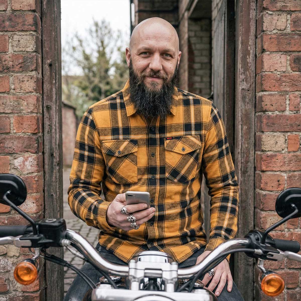 Milwaukee Motorcycle Clothing Co. Men'sLong Sleeve Flannel Shirt, MMC11620
