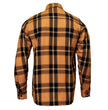 MMCC Deadbolt Men's Mustard Black White Plaid Flannel Shirt - 100% Cotton with Microfiber Wipe Panel - MMC11620