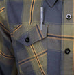 MMCC Garrison Men's Olive Gray Black Plaid Flannel Shirt - 100% Cotton Long Sleeve Button-Up - MMC11621