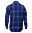 MMCC Blue Wire Men's Navy Blue White Plaid Flannel Shirt - 100% Cotton Long Sleeve Button-Up - MMC11624