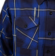 MMCC Blue Wire Men's Navy Blue White Plaid Flannel Shirt - 100% Cotton Long Sleeve Button-Up - MMC11624