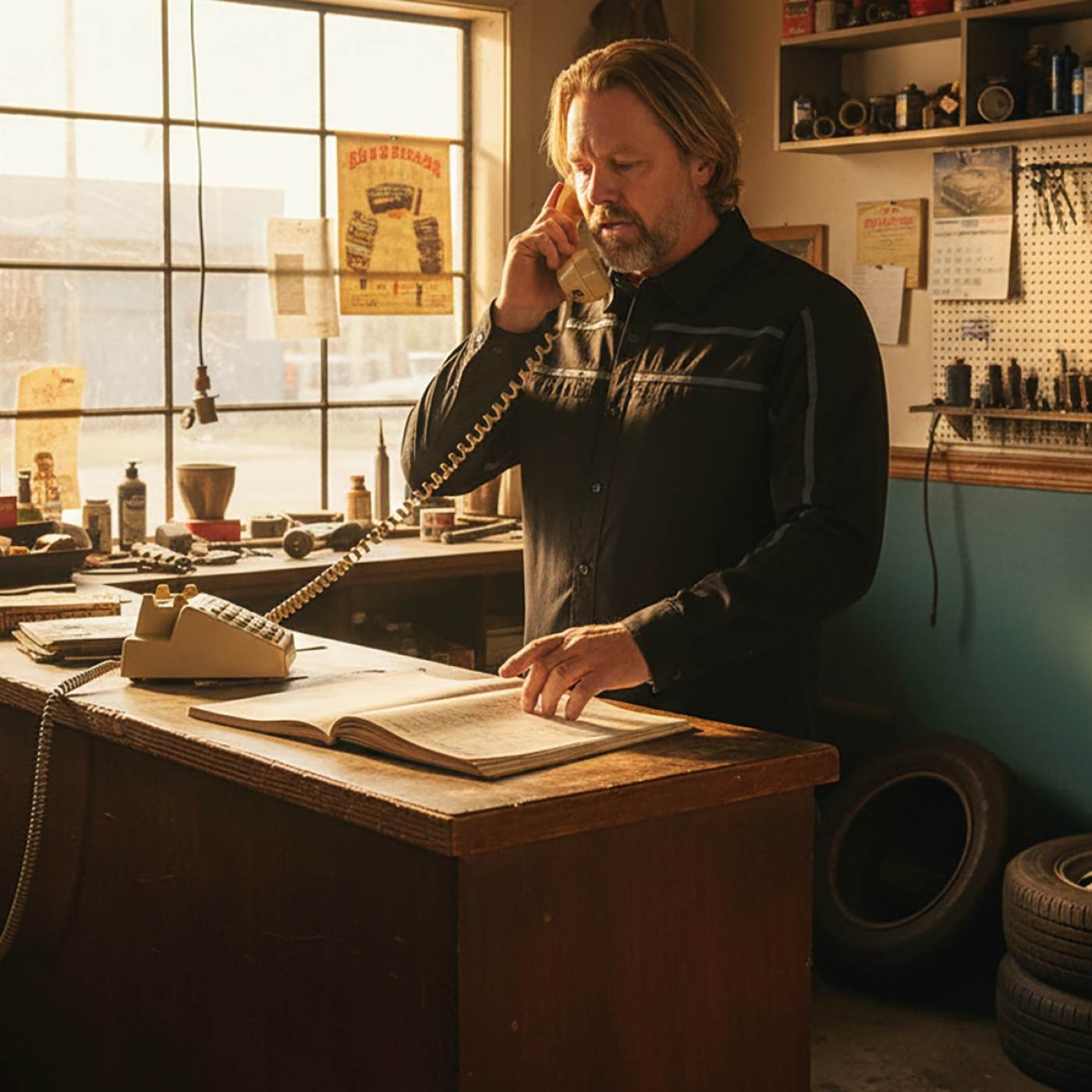 MMCC Men's Octane Long Sleeve Mechanic Shirt - Black with Grey Stripe - 50-50 Cotton Poly - MMCC16000