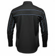 MMCC Men's Octane Long Sleeve Mechanic Shirt - Black with Grey Stripe - 50-50 Cotton Poly - MMCC16000