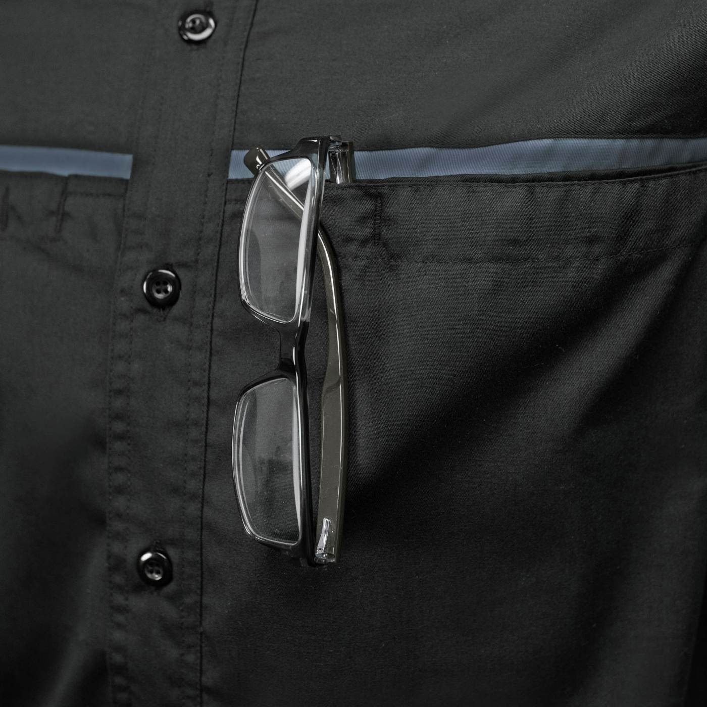 MMCC Men's Octane Long Sleeve Mechanic Shirt - Black with Grey
