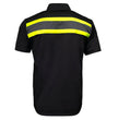 MMCC Men's Petro Mechanic Button Up Shop Shirt, Reflective Strip, 2-Chest Pockets - Black-Grey-Green - MMC16007