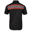 MMCC Men's Petro Mechanic Button Up Shop Shirt, Reflective Strip, 2-Chest Pockets - Black-Grey-Orange - MMC16008