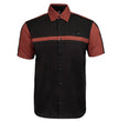 MMCC Men's Gear Head Classic Mechanic Button Up Shirt - Dual Chest Pockets - Microfiber Panel - Rider Ready - MMC16012