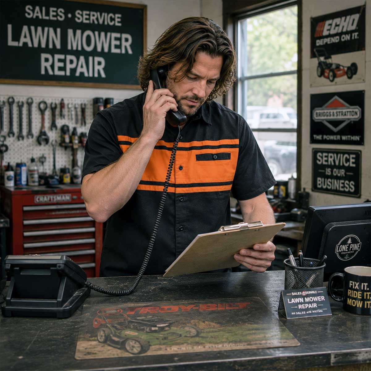 Milwaukee Motorcycle Clothing Co. Men's Gear Head Mechanic Shirt, MMC16022