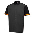 MMCC Men's Pit Line Mechanic Button Up Shirt - Dual Chest Pockets - Microfiber Panel - Rider Ready - MMC16023