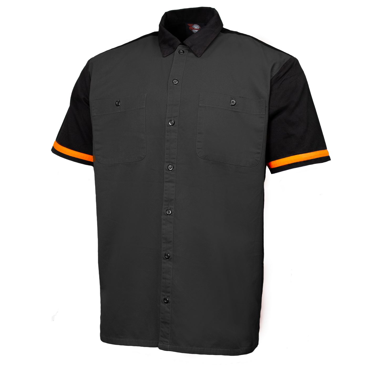 MMCC Men's Pit Line Mechanic Button Up Shirt - Dual Chest Pockets - Microfiber Panel - Rider Ready - MMC16023