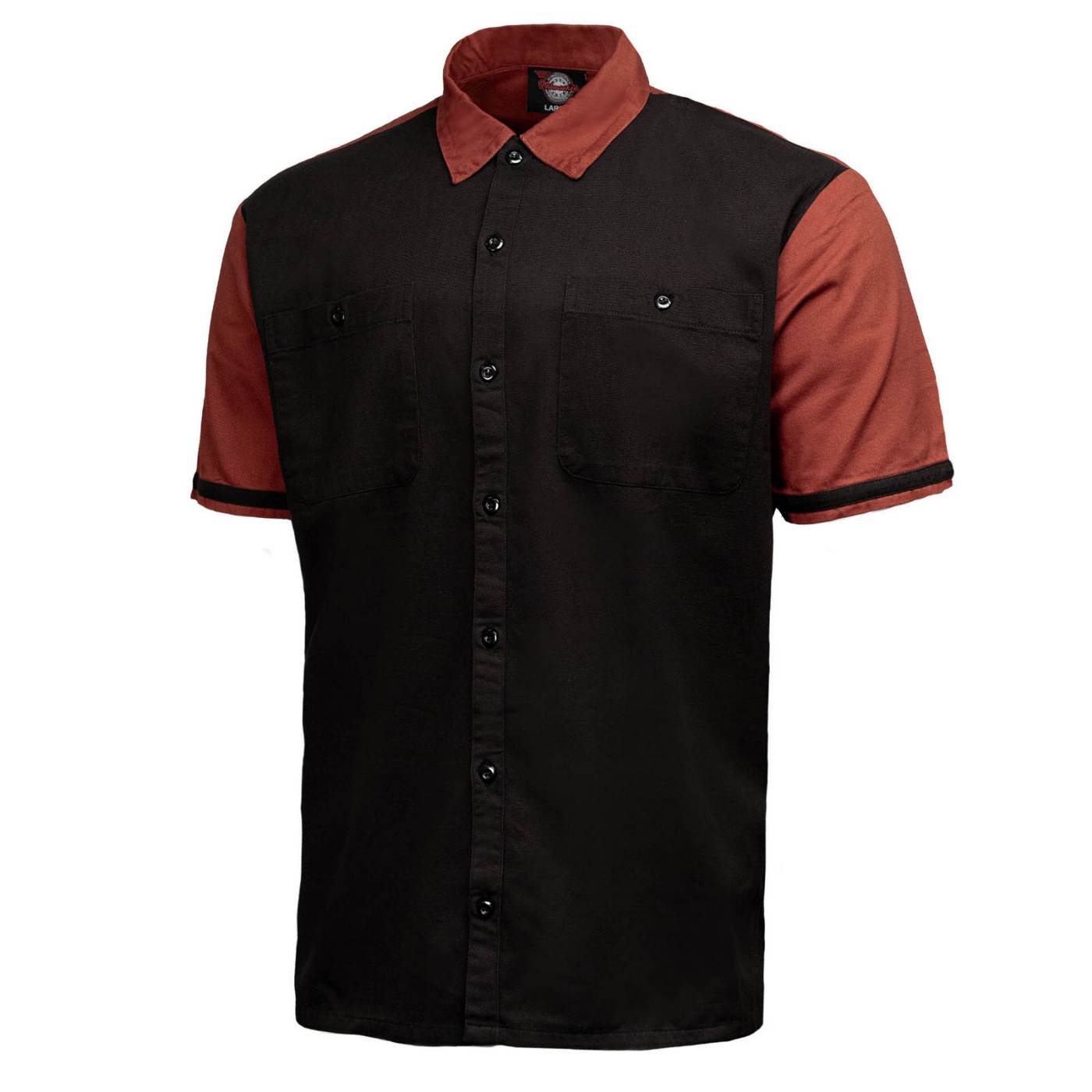 MMCC Men's Pit Line Mechanic Button Up Shirt - Dual Chest Pockets - Microfiber Panel - Rider Ready - MMC16025