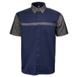 MMCC Men's Pit Line Mechanic Button Up Shirt - Dual Chest Pockets - Microfiber Panel - Rider Ready - MMC16027