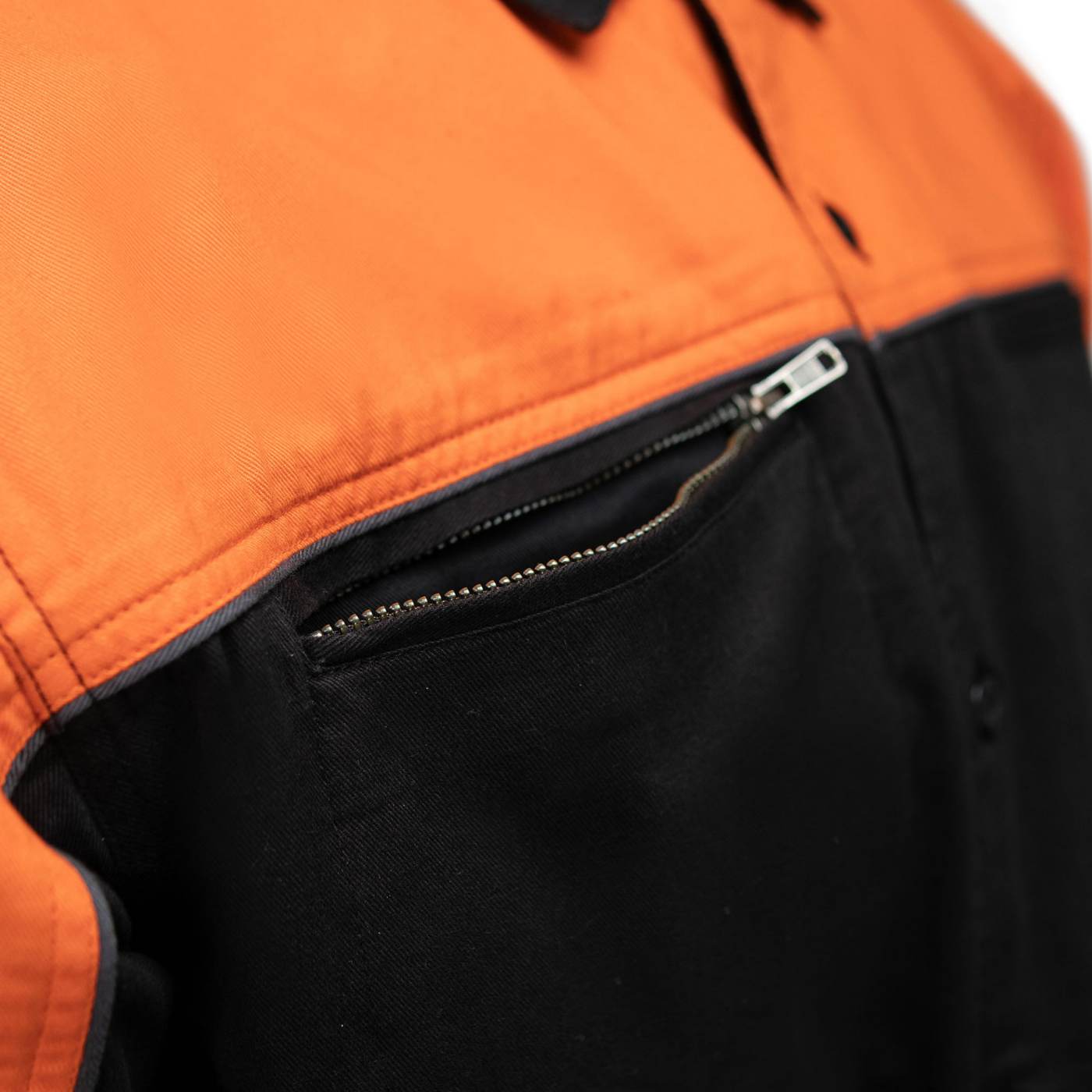 MMCC Men's Reveline Classic Mechanic Shirt - 100% Cotton - 2 Chest Zipper Pockets - Microfiber Panel