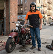 MMCC Men's Reveline Classic Mechanic Shirt - 100% Cotton - 2 Chest Zipper Pockets - Microfiber Panel