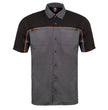MMCC Men's Reveline Classic Mechanic Shirt - 100% Cotton - 2 Chest Zipper Pockets - Microfiber Panel