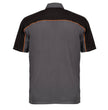 MMCC Men's Reveline Grey Black Orange Classic Mechanic Shirt - 100% Cotton w/ Microfiber Panel - MMC16030
