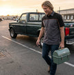 MMCC Men's Reveline Classic Mechanic Shirt - 100% Cotton - 2 Chest Zipper Pockets - Microfiber Panel