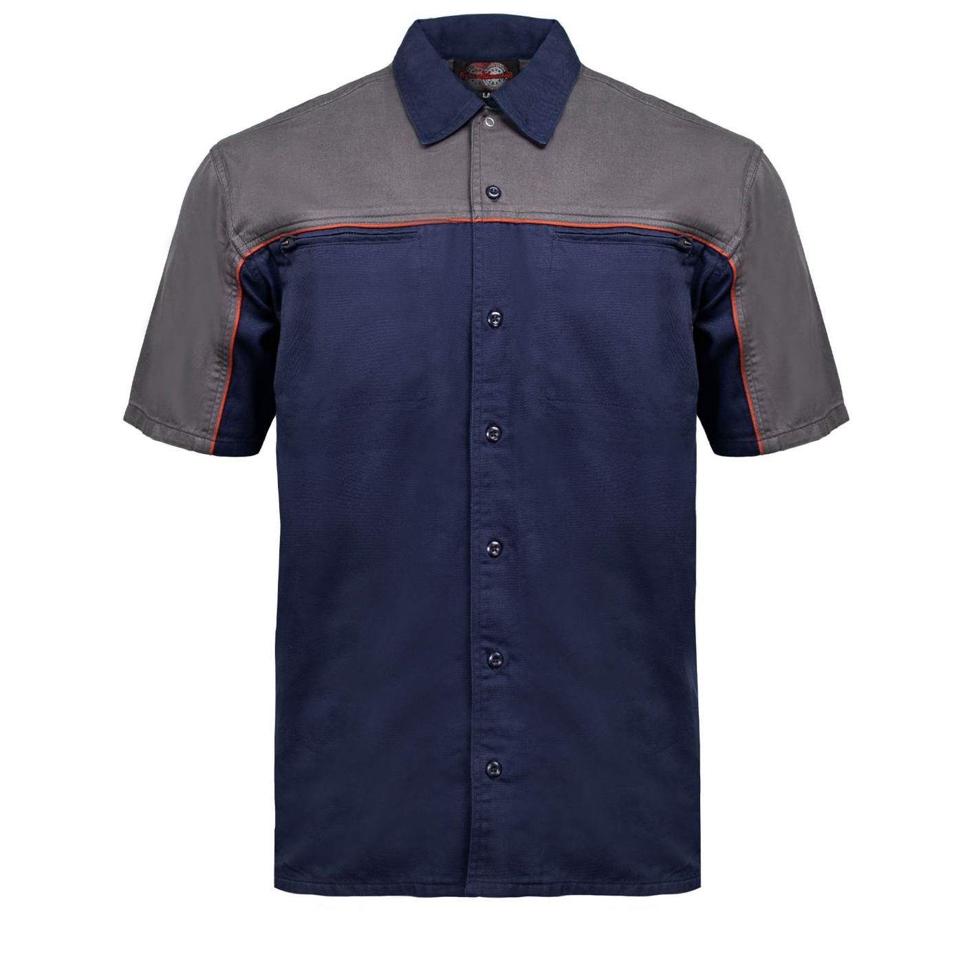 MMCC Men's Reveline Blue Grey Copper Classic Mechanic Shirt - 100