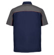 MMCC Men's Reveline Blue Grey Copper Classic Mechanic Shirt - 100% Cotton w/ Microfiber Panel - MMC16032