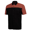 MMCC Men's Reveline Black Copper Grey Classic Mechanic Shirt - 100% Cotton w/ Microfiber Panel - MMC16033