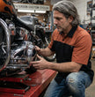 MMCC Men's Reveline Classic Mechanic Shirt - 100% Cotton - 2 Chest Zipper Pockets - Microfiber Panel