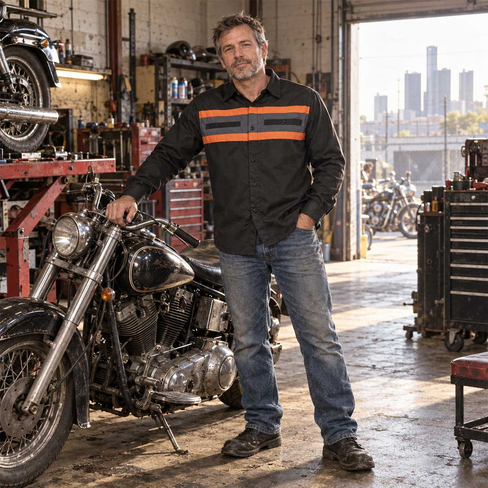 Milwaukee Motorcycle Clothing Co. Men's Mechanic Shirt, MMC16152
