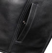 Milwaukee Motorcycle Clothing Co. Men's Rocker Black Leather Premium Club Style Riders Vest MMC30002