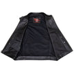 Milwaukee Motorcycle Clothing Co. Men's Rocker Black Leather Premium Club Style Riders Vest MMC30002