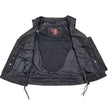 Milwaukee Motorcycle Clothing Co. Women's Jenni Black Premium Leather V-Neck Side Lace Vest MMC40001